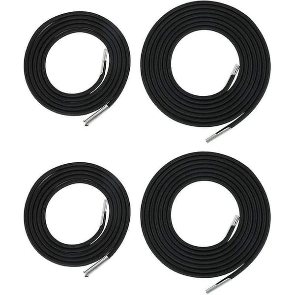 Erstatningsstrikk - 4 2,2 m og 1,4 m - Elastisk erstatningssnor - Reparasjonsstrikk - Elastisk snor - Strikk - svart - for solseng Relax cha