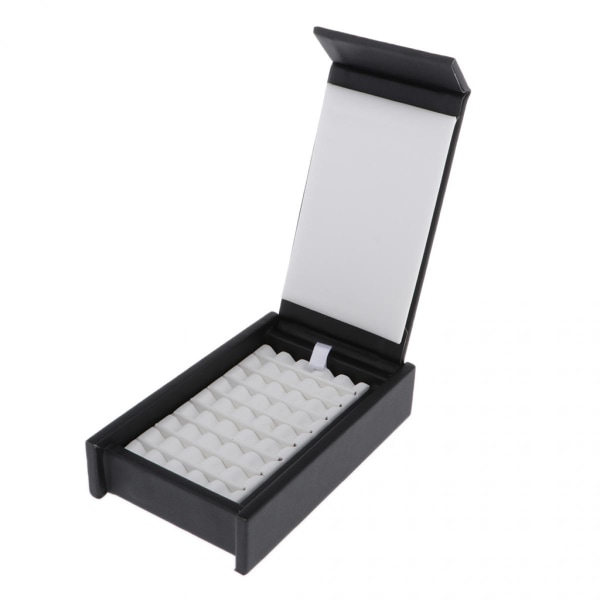 Diamant display bricka PU ädelsten case smyckeskrin med magnetiskt lock - 3 delar