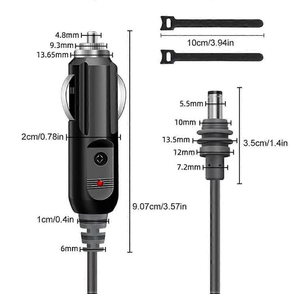DC-strømkabel direkte til bilstrømadapterkabel til Mini Holdbar 2M 5M Tilslutning overalt Nem installation 2/3/5M 5M