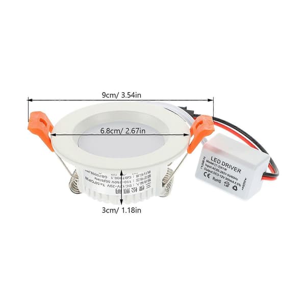 LED Innfelt Downlight Dimbar LED Innfelt Taklampe Dimbar Taklampe size