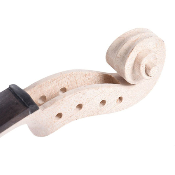 Handgjord Violin Lönnhals och Ebenholts Obehandlad Violin Greppbräda Delar 4-4