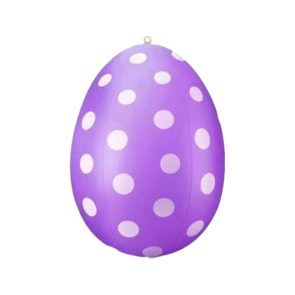 Påskägg Tåligt Stark Färg Påsk Uppblåsbart Ägg Ornament för Trädgård Festliga Dekorationer Purple