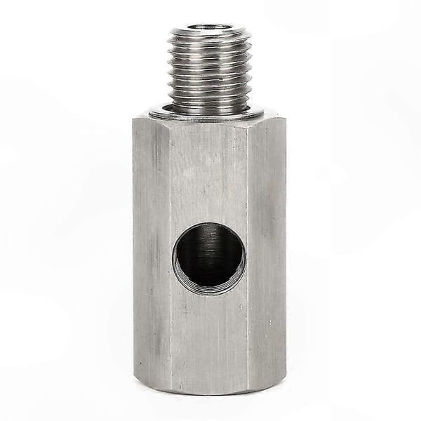 Rustfrit stål 1/8 NPT olietryksensor T-adapter M12x1.5 til brug i biler