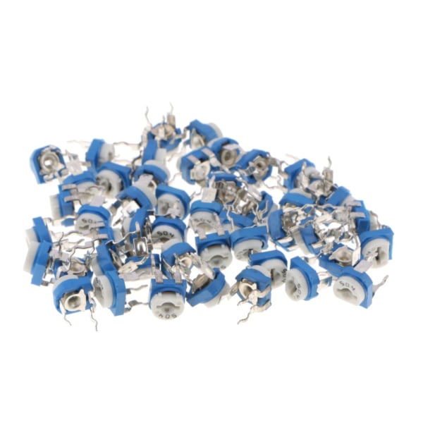 50x 10 värden linjär trimmerpotentiometer, 3-terminal variabel resistor 500k