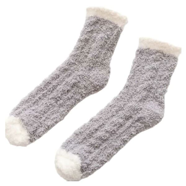 [RM] Lodne sokker - plys hot fleece grå gray
