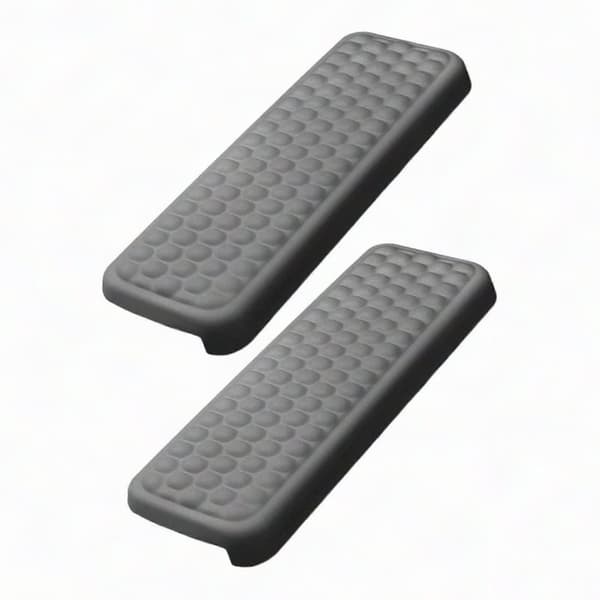 Skrivebordsalbuepude L-formet armlæn skrivebordskantpude behagelig hukommelsesskum Gray PU 2Pcs