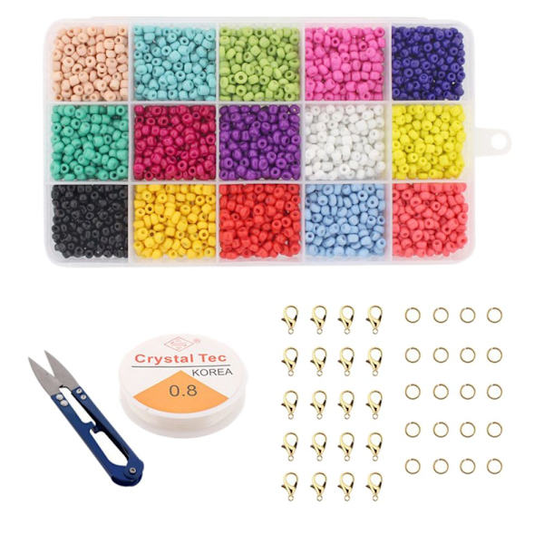 1 Set Stora Pärlor DIY Hantverk Smyckesset Flickor Handgjord Leksak A