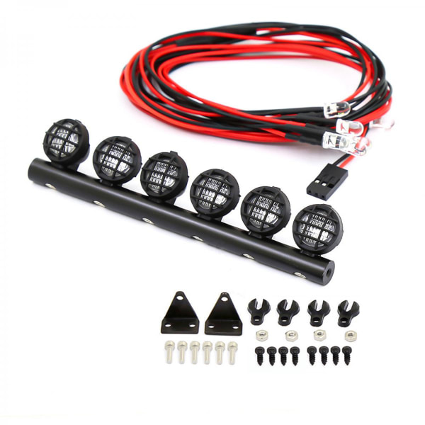RC Bil LED-lampor Metall LED-ljusramp med tillbehör 6 Lampor