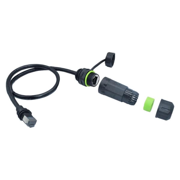 2 stk 100 cm for Starlink Gen3 Ethernet-adapter for Mini-kabelforlengelse til RJ45-kobling IP68 Vanntett Black