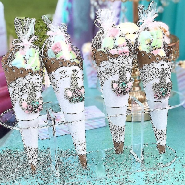 20/50 st Kanin Presentpåsar Koner Transparent Plastpåse Morotsgodispåsar Barn Födelsedagsfest Dekorationer Påskfest Dekorationer 50pcs white 7.5inch