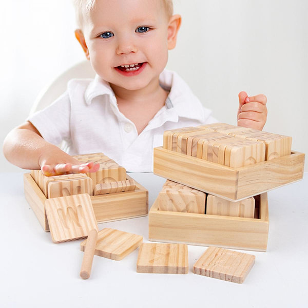 Montessori ABC Bokstäver Spårning Skrivbräda Leksaker Arabiska Siffror