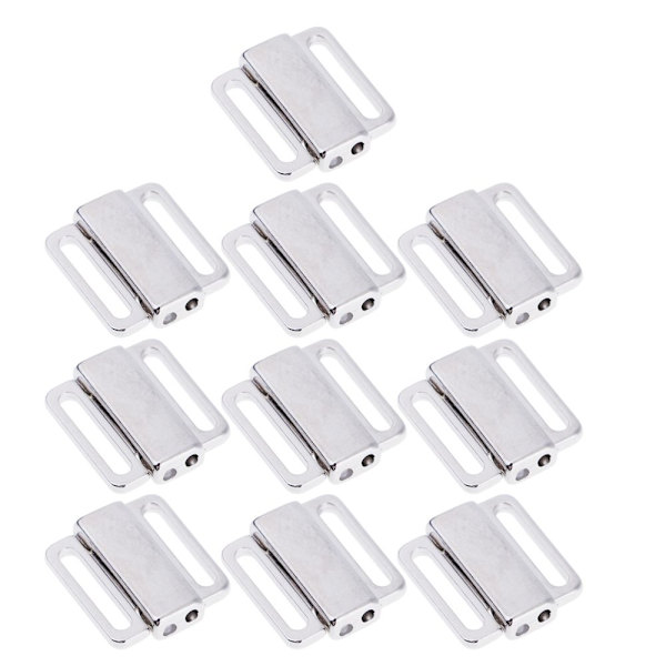 10 Set Bikini Clips Hake och Knäppe Metallband BH Baddräkt BH 12mm