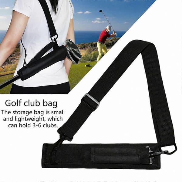 Orange golftaske med justerbar skulderrem til mænd og kvinder Black