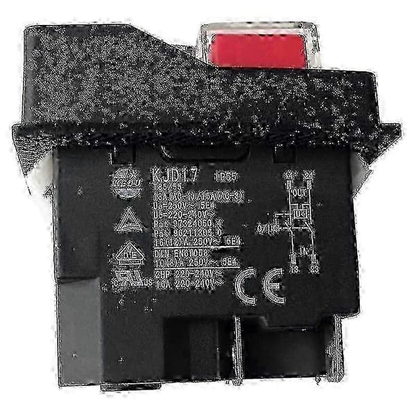 KJD17 220V afbryder til udendørs elektrisk værktøj Black