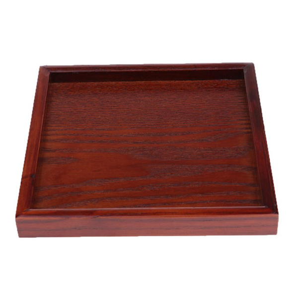Trä rektangulär bricka sandbord bas modellbord scenställ 24x24cm