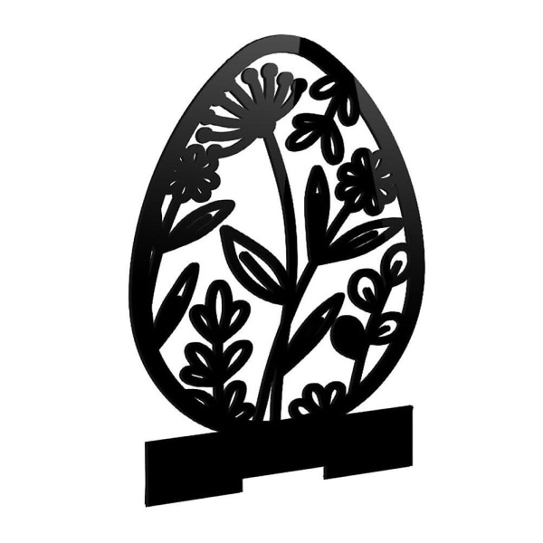 Påskäggsskylt Ornament Akryl Påsk Hål Ägg Prydnad Äggformad Skylt Dekoration