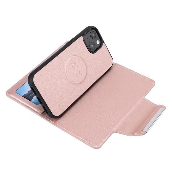 SKALO iPhone 13 DOLIZMA 2-in-1 magneettilompakkokotelo - Ruusu Pink gold Rosa guld