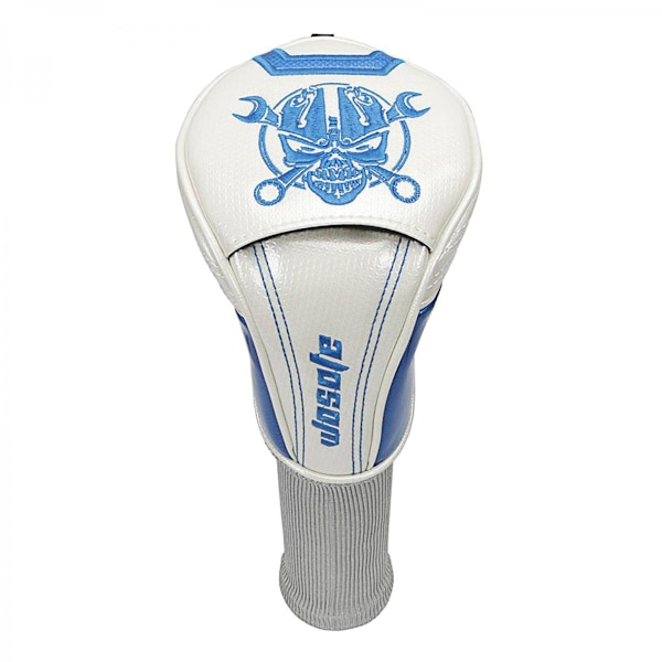 Golf Driver Headcover Slitstarkt PU-läder UT Klubbhuvudskydd Vit #3