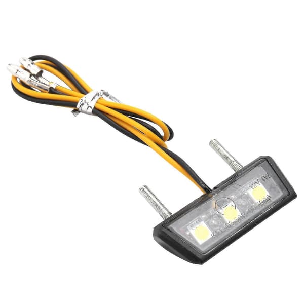 Motorcykel Dekorativ LED Baglygte Nummerpladelys Hvid bd