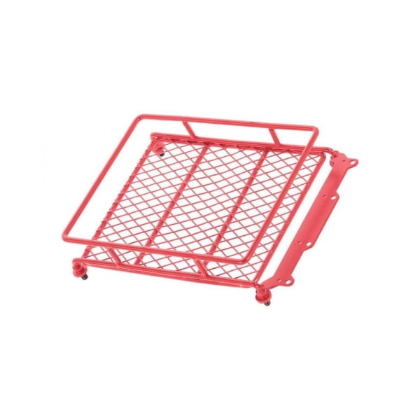 Metall Bagagehållare Takräcke Lastkorg För 1/10 RC Modellbil Röd