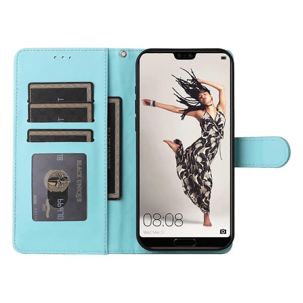 Lommeboketui i skinn for Huawei P20 Pro Mint Green