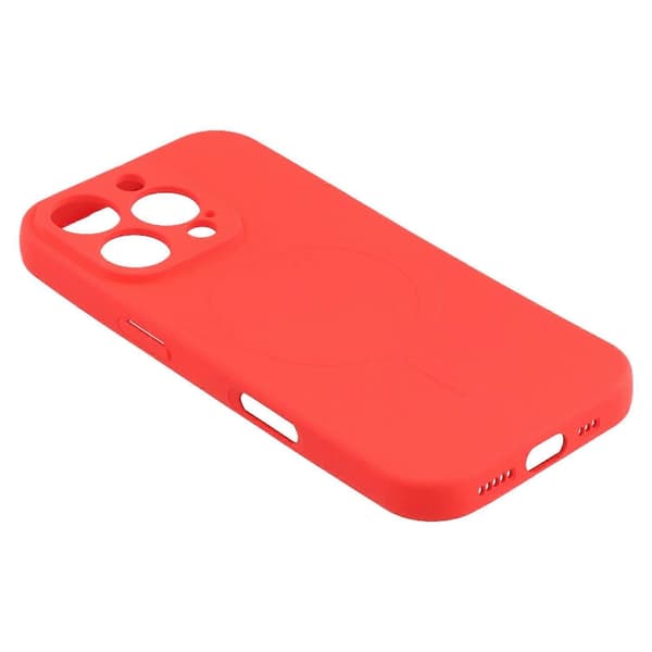 [RM] Til iPhone 16 Pro Cover kompatibelt med MagSafe Stødsikkert TPU-telefoncover - Rød Multicolor Red