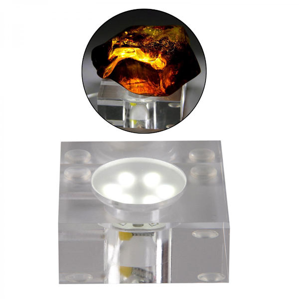 Glas Kristallkula LED Ljusbas USB-driven Display Sockel Dekor 8x8cm