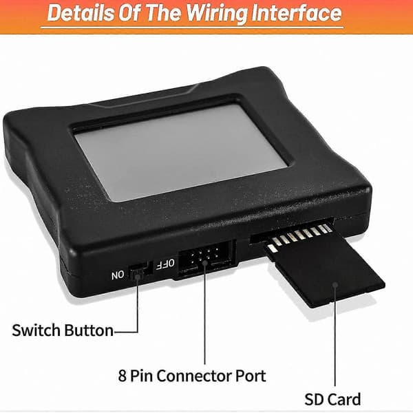 2,8 tommer touchscreen offline router-controller-modul, GRBL-kompatibelt kontrolsystem til CNC-maskiner black