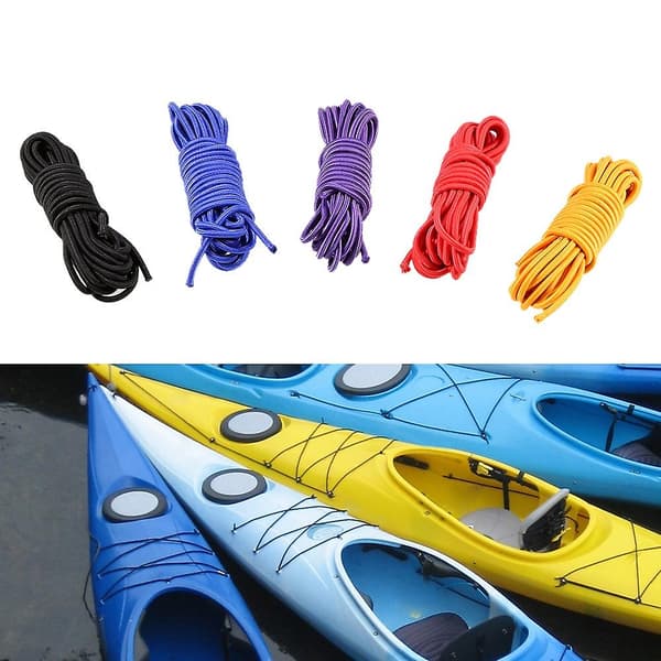 5 meter 4mm/5mm elastiskt bungee-rep för kajakbåt