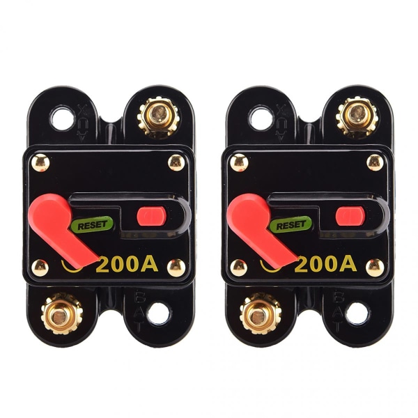 2x 200 AMP INLINE BRYTARE 12V-24V AUTO MARINE BILSTEREO LJUD ÅTERSTÄLLNING