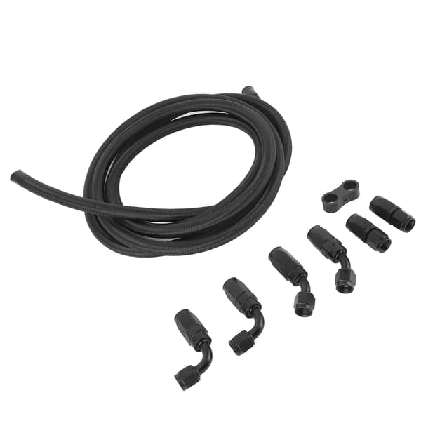[RM]9,8ft AN6 Fuel Line with Fitting Adapter Separator Clamp Kit Universal Car