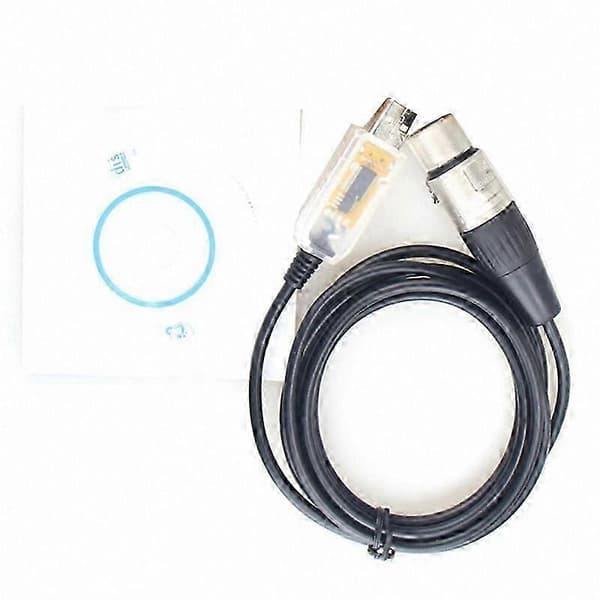 DMX512 USB-interfaceadapter til scenelysstyring med LED-dæmperfunktion, PC-kompatibelt controllerkabel