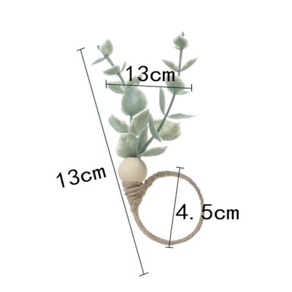Serviettringer Sett med 36 Rustikke Eukalyptus Tre Serviettringer Boho Blad Treperle Gårdshus Serviettringholder