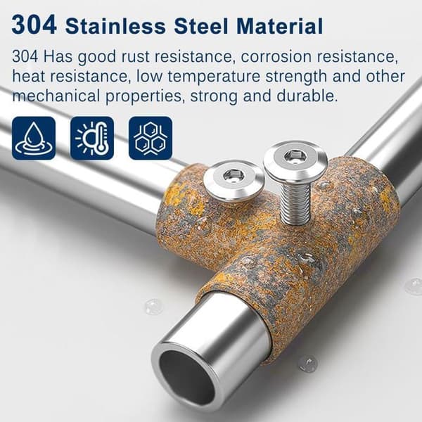 M6x20 mm Flat Head Hex Screws, 20-pack in A2 Stainless Steel, Hex Flange for Robust Fastening