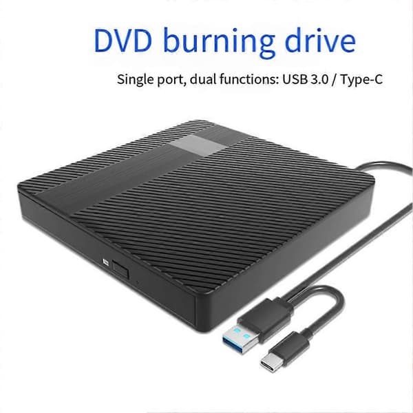 USB ekstern CD-stasjon universell DVD-spiller for PC-datamaskin bærbar PC Win 7/8/10/11 DVD-stasjon