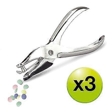 1-hålsstans Modell 25, kapacitet för 10 ark, silver