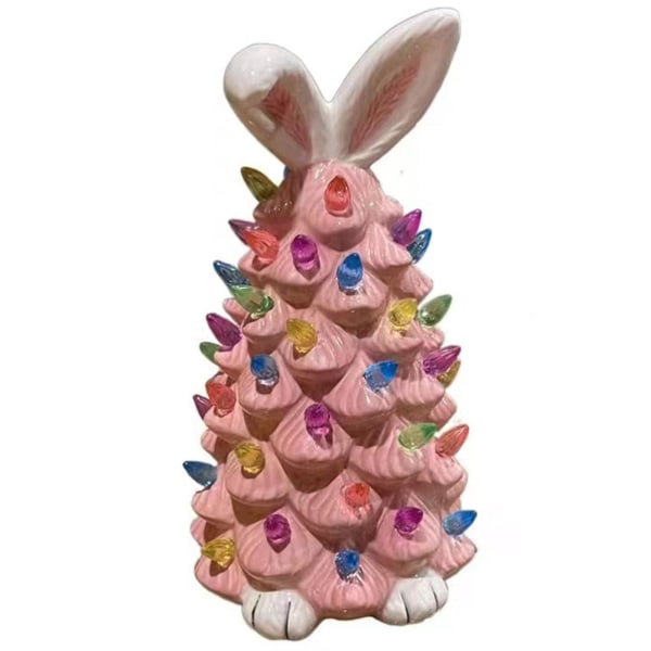 Märke Rosa kaninträd påskdekorationer för inomhus våren hem sovrum kontor dekor bordsskiva kanin kanin rosa träd varmt
