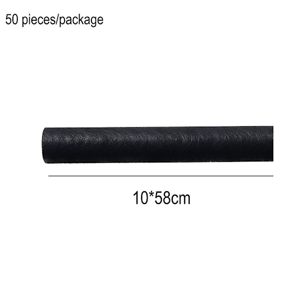 Vattentätt Blomsterbukett Omslagspapper Mjölk Bomull Omslag Presentförpackningsmaterial Rulle 58cm 10 Yard black