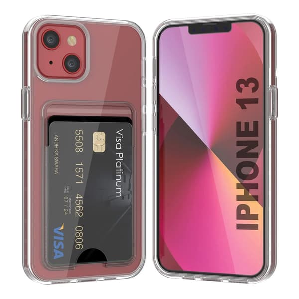 [RM]iPhone 13 Mobile Case with Card Holder Rvelon - Transparent Transparent transparent