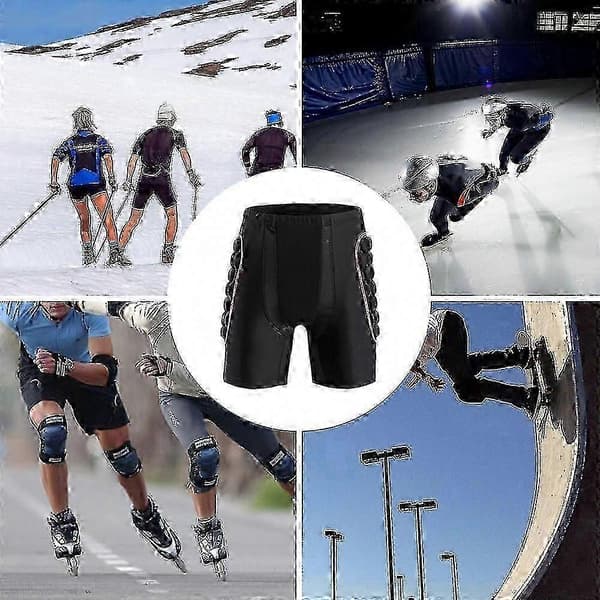 Kvinders polstrede hoftebeskyttelsesshorts rustning numsepude til snowboarding skøjteløb Pink M