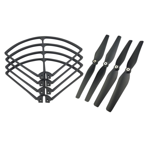 RC Drönarpropeller + Propellerskyddsring för Syma X8C X8W X8HW Svart