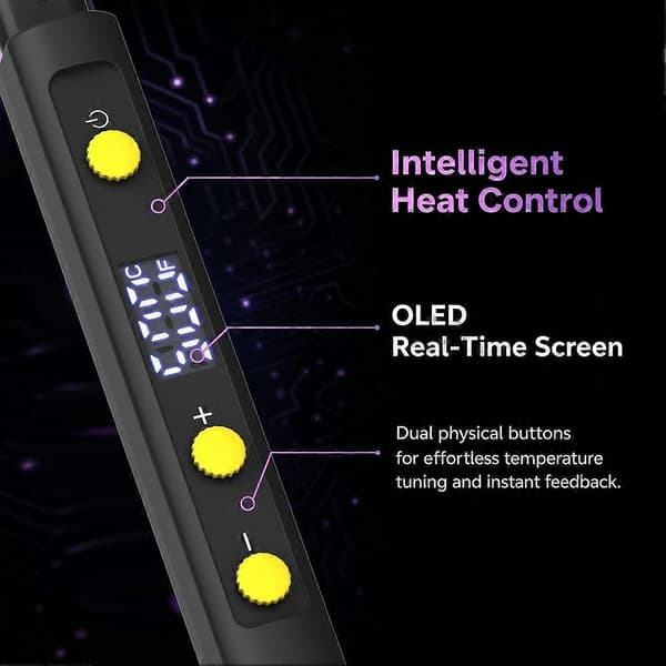 Professionel USB-loddekolbe med et digitalt temperaturområde på 200-500°C, til PCB-reparation