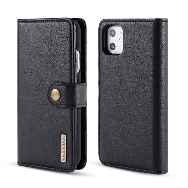iPhone 11 - DG.MING Plånboksfodral/Magnetiskt Skal - Svart Black Svart