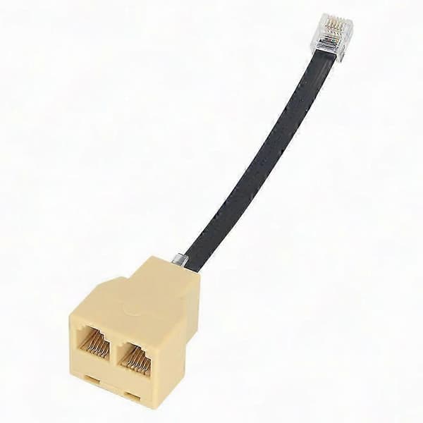 50CM RJ12 6P6C Kobler 2-vejs RJ11 Telefonkabel Splitter Adapter til Telefon