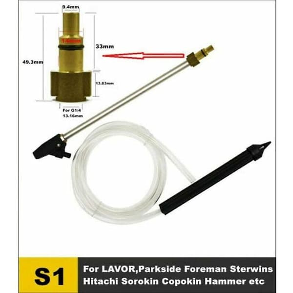 Lance Karcher K, Högtryckstvättspistol Lance Karcher Sandblästring, Rengöringsmunstycke Högtryckslans Trädgårdsslang (S1)