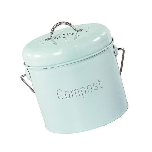 3l Hagekompostbeholder Benkeplate Innendørs Med Lokk Kompostbøtte Easy-yu green