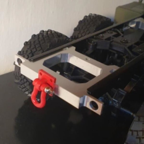 Metall 1/16 RC Bakre Stötfångarbalk Släpvagnskrok för WPL C14 B36 Crawler Bil Lastbilar Tillbehör
