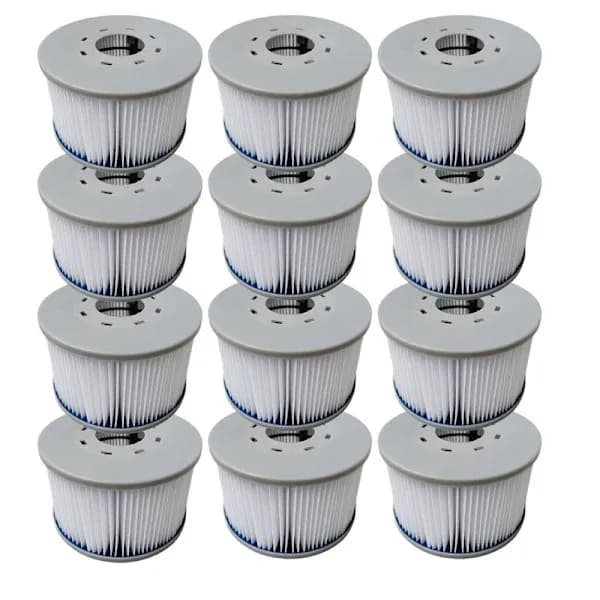 [RM]12-pack filter för uppblåsbara MSPA-bubbelpooler, Ø106 cm - 12 ersättningsfilterpatroner för uppblåsbara MSPA-bubbelpooler. 12 st.