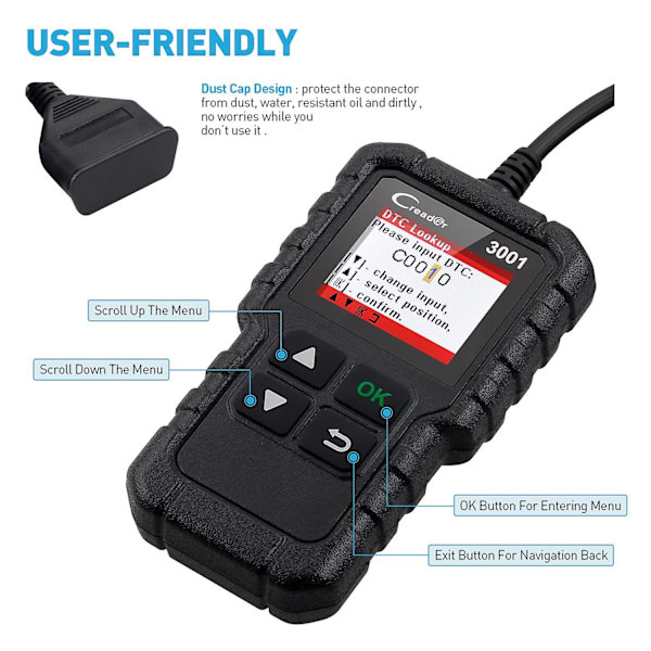 Creader 3001 Obd2 fordonsskanner