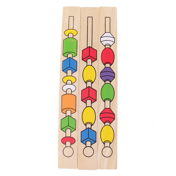 Montessori Pärlor 6 Färger Staplingskonstruktionsleksak Tidig Pedagogisk Leksak för Barn Baby